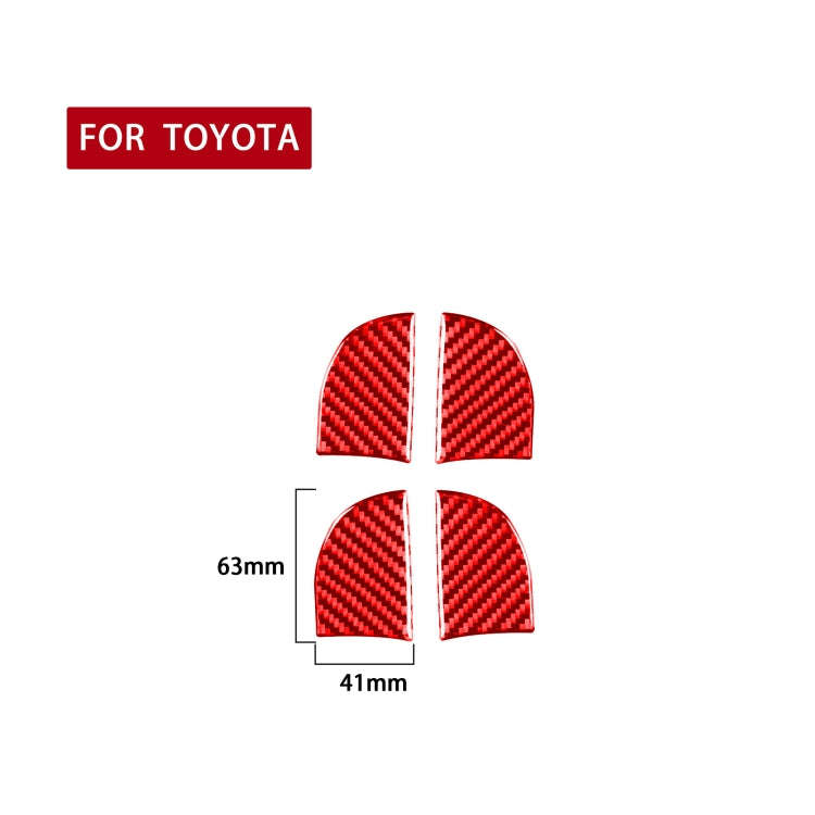 4 PCS / Set Carbon Fiber Car Inner Door Bowl Decorative Sticker for Toyota Corolla 2014-2018,Left...