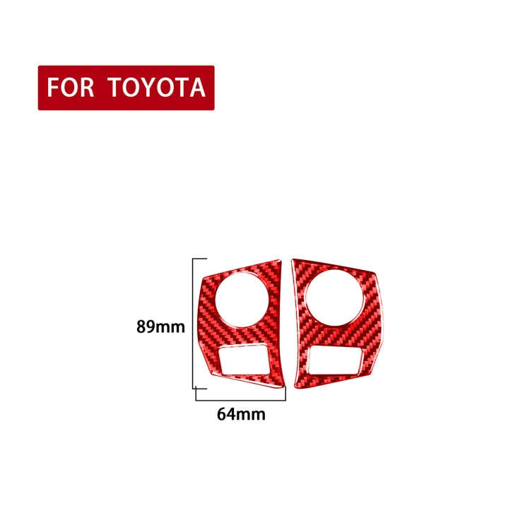 2 PCS / Set Carbon Fiber Car Steering Wheel Button Frame Decorative Sticker for Toyota Corolla 20...