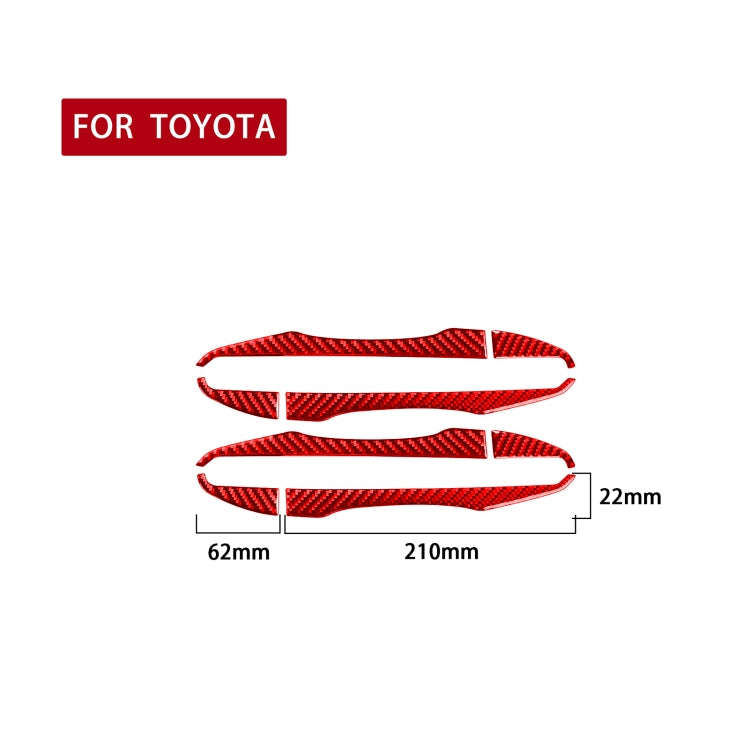 8 PCS / Set Carbon Fiber Car Outer Handle Decorative Sticker for Toyota Corolla 2014-2018,Left an...