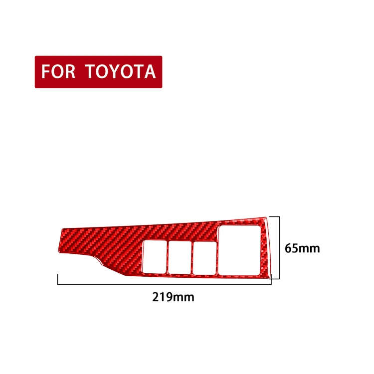 Carbon Fiber Car Headlight Switch Decorative Sticker for Toyota Corolla 2014-2018,Right Drive (Red)