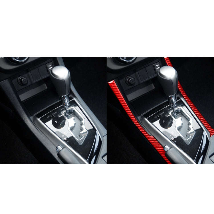 2 PCS / Set Carbon Fiber Car Gear Side Decorative Sticker for Toyota Corolla 2014-2018,Left Drive...