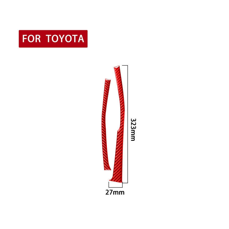 2 PCS / Set Carbon Fiber Car Gear Side Decorative Sticker for Toyota Corolla 2014-2018,Right Driv...