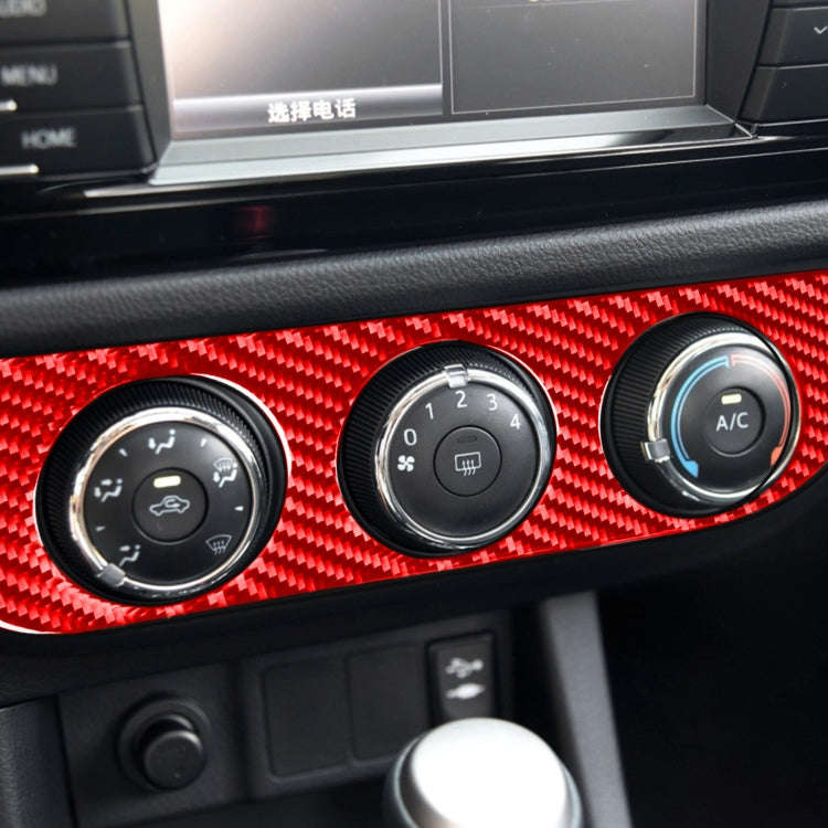 Carbon Fiber Car Air Conditioner Switch Panel A Decorative Sticker for Toyota Corolla 2014-2018,L...