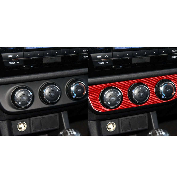 Carbon Fiber Car Air Conditioner Switch Panel A Decorative Sticker for Toyota Corolla 2014-2018,L...