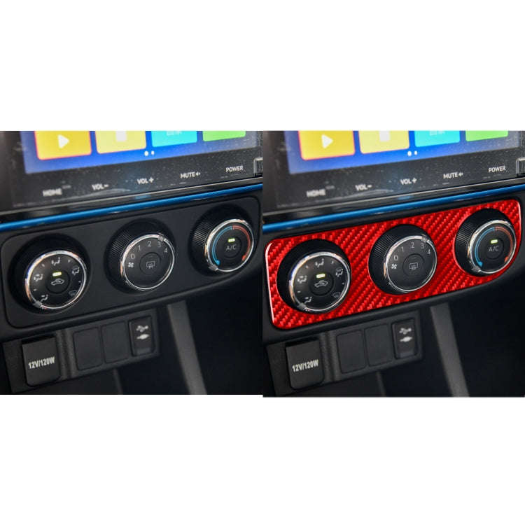 Carbon Fiber Car Air Conditioner Switch Panel B Decorative Sticker for Toyota Corolla 2014-2018,L...