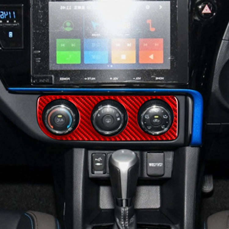 Carbon Fiber Car Air Conditioner Switch Panel B Decorative Sticker for Toyota Corolla 2014-2018,R...