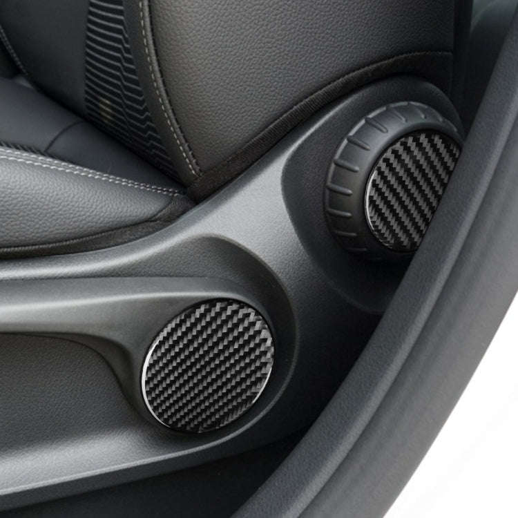 6 PCS / Set Carbon Fiber Car Seat Adjustment Button Panel Decorative Sticker for Mercedes-Benz B-...