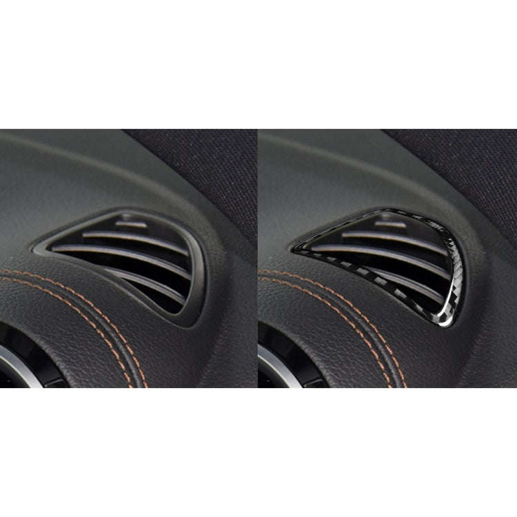 2 PCS / Set Carbon Fiber Car Dashboard Air Outlet Decorative Sticker for Mercedes-Benz B-Class 20...