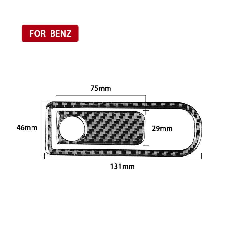 2 PCS / Set Carbon Fiber Car Glove Box Switch Decorative Sticker for Mercedes-Benz B-Class 2019 /...