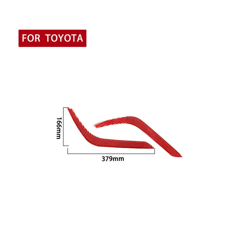 2 PCS / Set Carbon Fiber Car Headlight Eyebrow Decorative Sticker for Toyota Tundra 2014-2018,Lef...