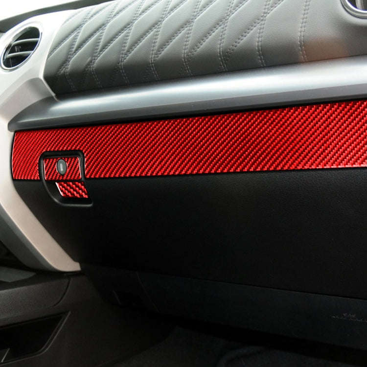 3 PCS / Set Carbon Fiber Car Co-pilot Glove Box Decorative Sticker for Toyota Tundra 2014-2018,Le...