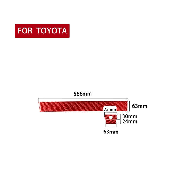 3 PCS / Set Carbon Fiber Car Co-pilot Glove Box Decorative Sticker for Toyota Tundra 2014-2018,Ri...