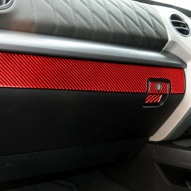 3 PCS / Set Carbon Fiber Car Co-pilot Glove Box Decorative Sticker for Toyota Tundra 2014-2018,Ri...