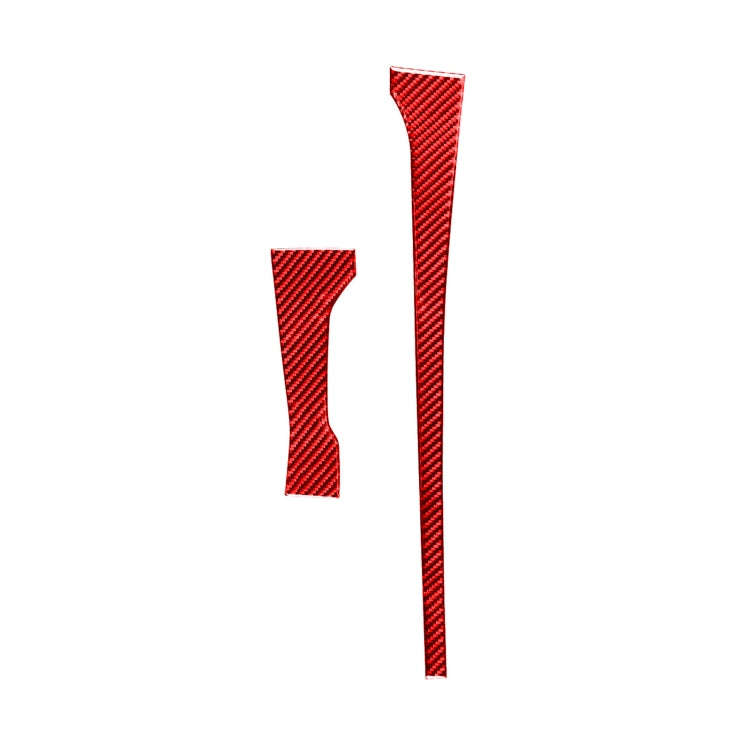 2 PCS / Set Carbon Fiber Car Central Control Gear Trim Decorative Sticker for Toyota Tundra 2014-...