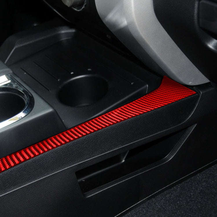2 PCS / Set Carbon Fiber Car Central Control Gear Trim Decorative Sticker for Toyota Tundra 2014-...