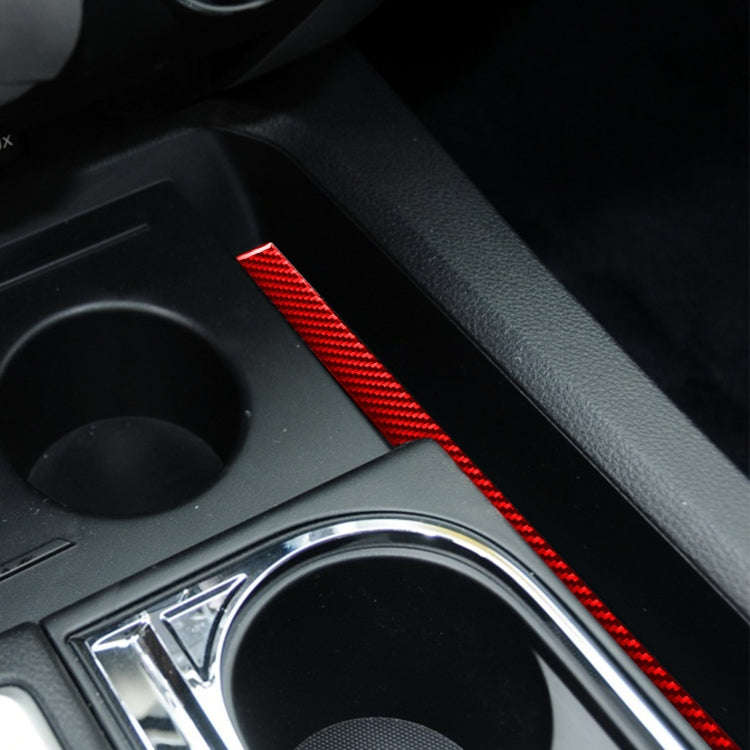 Carbon Fiber Car Central Control Cup Holder Slot Mat Decorative Sticker for Toyota Tundra 2014-20...
