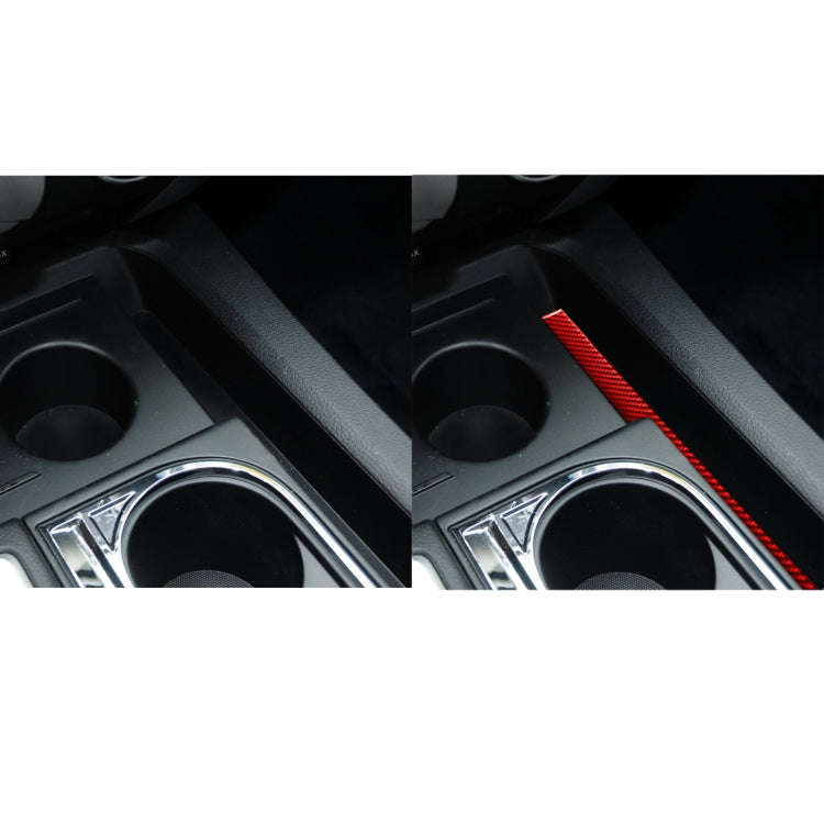 Carbon Fiber Car Central Control Cup Holder Slot Mat Decorative Sticker for Toyota Tundra 2014-20...