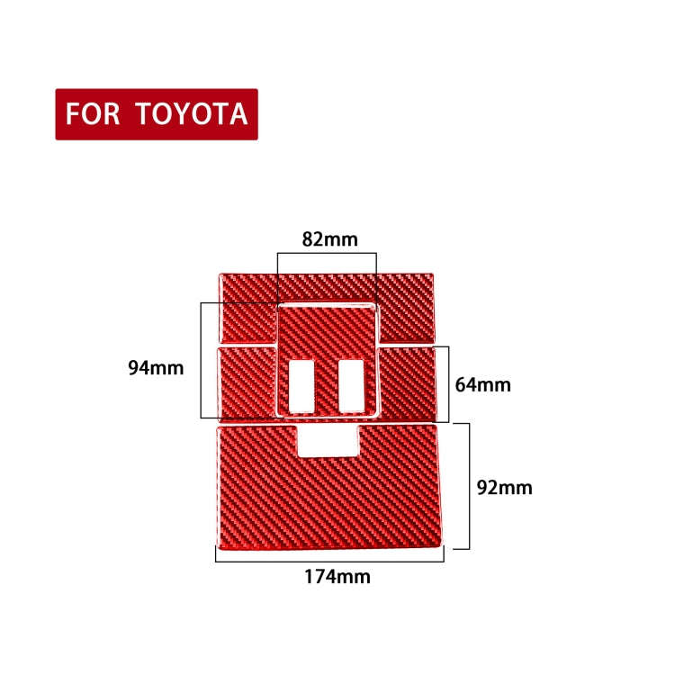 4 PCS / Set Carbon Fiber Car Front Row Reading Light Panel Decorative Sticker for Toyota Tundra 2...