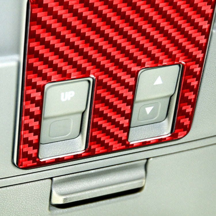 4 PCS / Set Carbon Fiber Car Front Row Reading Light Panel Decorative Sticker for Toyota Tundra 2...