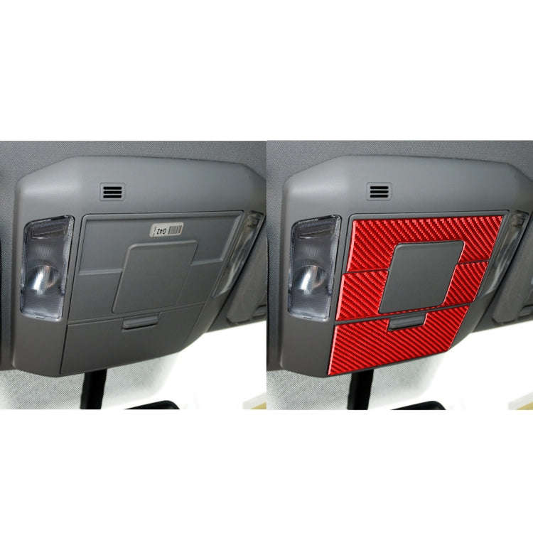 4 PCS / Set Carbon Fiber Car Front Row Reading Light Panel Decorative Sticker for Toyota Tundra 2...