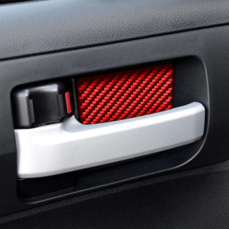 4 PCS / Set Carbon Fiber Car Inner Door Bowl Decorative Sticker for Toyota Tundra 2014-2018,Left ...