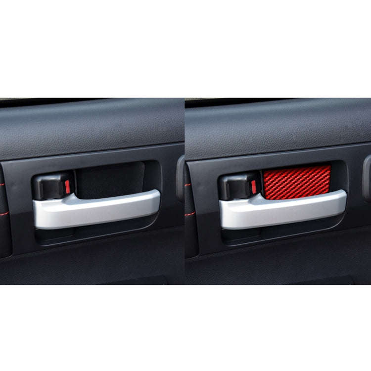 4 PCS / Set Carbon Fiber Car Inner Door Bowl Decorative Sticker for Toyota Tundra 2014-2018,Left ...