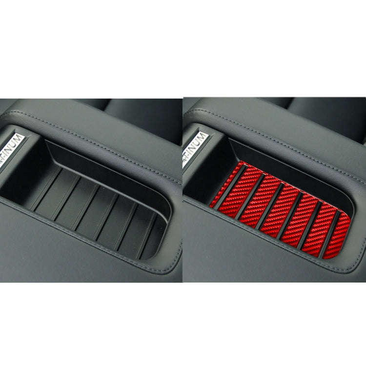 Carbon Fiber Car Armrest Box Slot Pad Decorative Sticker for Toyota Tundra 2014-2018,Left and Rig...