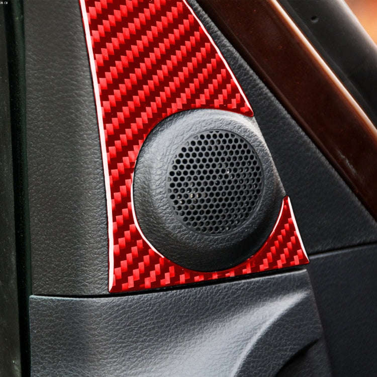 2 PCS / Set Carbon Fiber Car A-pillar Speaker Panel Decorative Sticker for Toyota Tundra 2014-201...