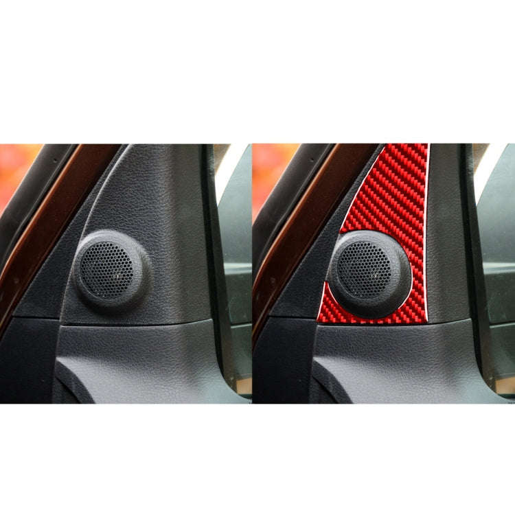 2 PCS / Set Carbon Fiber Car A-pillar Speaker Panel Decorative Sticker for Toyota Tundra 2014-201...