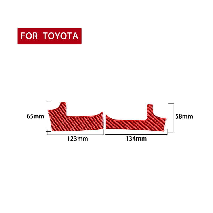 2 PCS / Set Carbon Fiber Car Dashboard Air Outlet Decorative Sticker for Toyota Tundra 2014-2018,...
