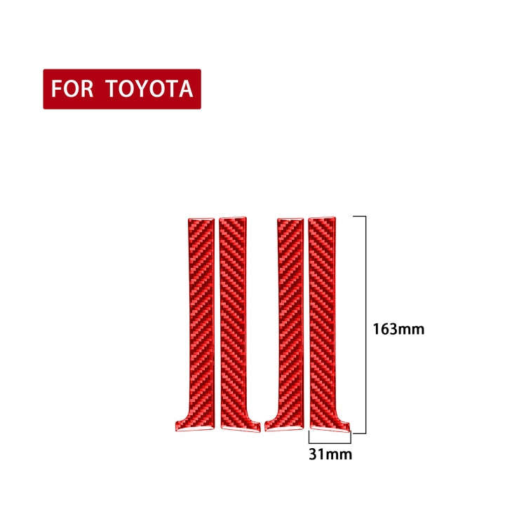 4 PCS / Set Carbon Fiber Car Inner Handle Decorative Sticker for Toyota Tundra 2014-2018,Left and...