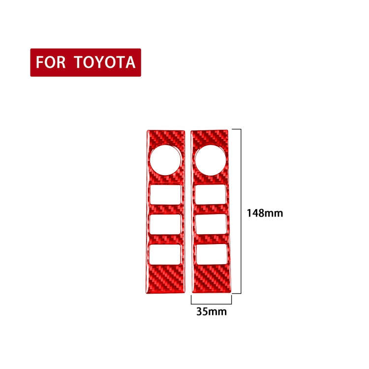 2 PCS / Set Carbon Fiber Car Central Control Volume Switch Decorative Sticker for Toyota Tundra 2...