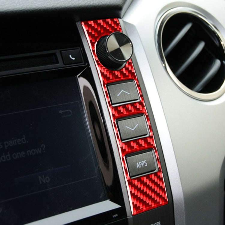 2 PCS / Set Carbon Fiber Car Central Control Volume Switch Decorative Sticker for Toyota Tundra 2...