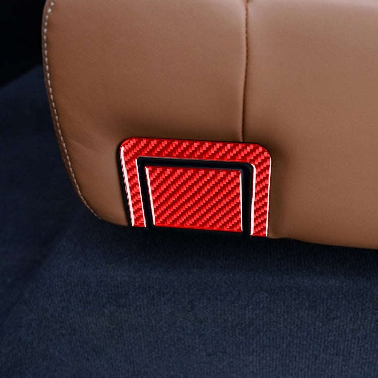 4 PCS / Set Carbon Fiber Car Rear Seat Adjustment Panel Decorative Sticker for Toyota Tundra 2014...