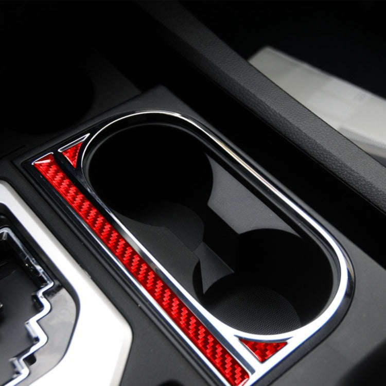 3 PCS / Set Carbon Fiber Car Central Control Cup Holder Decorative Sticker for Toyota Tundra 2014...