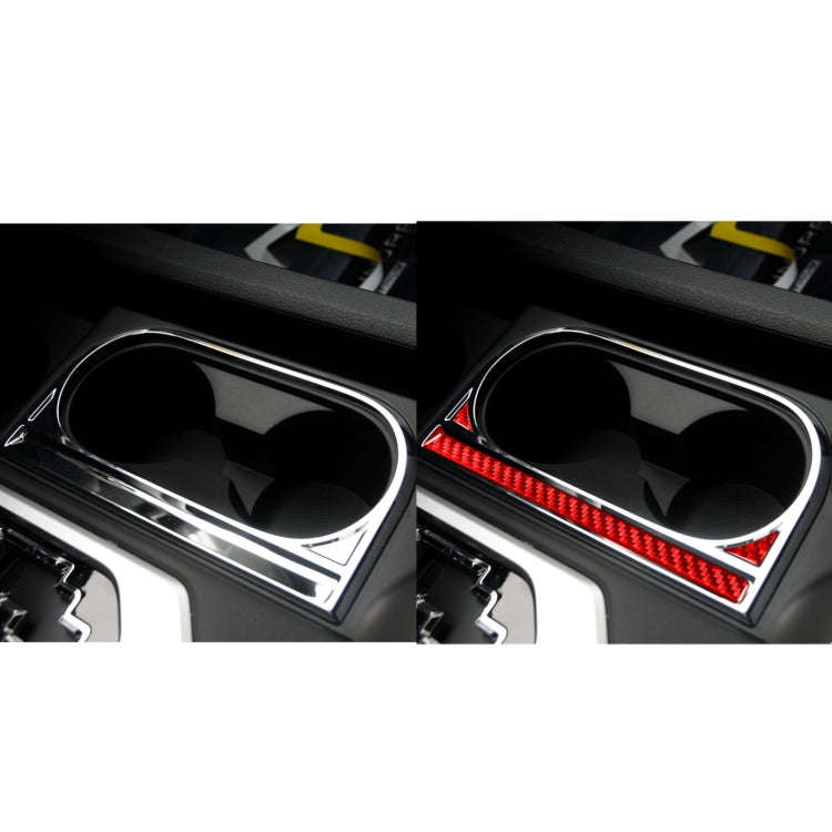 3 PCS / Set Carbon Fiber Car Central Control Cup Holder Decorative Sticker for Toyota Tundra 2014...
