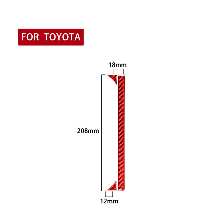 3 PCS / Set Carbon Fiber Car Central Control Cup Holder Decorative Sticker for Toyota Tundra 2014...