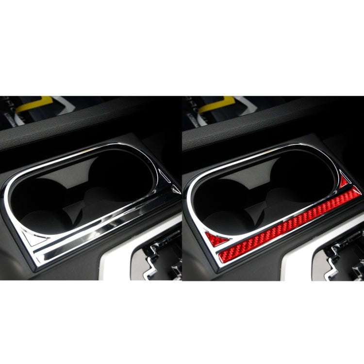 3 PCS / Set Carbon Fiber Car Central Control Cup Holder Decorative Sticker for Toyota Tundra 2014...