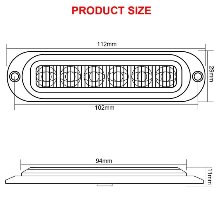 5 PCS MK-093 Car / Truck 6LEDs Side Marker Indicator Lights Bulb Lamp (White Light)