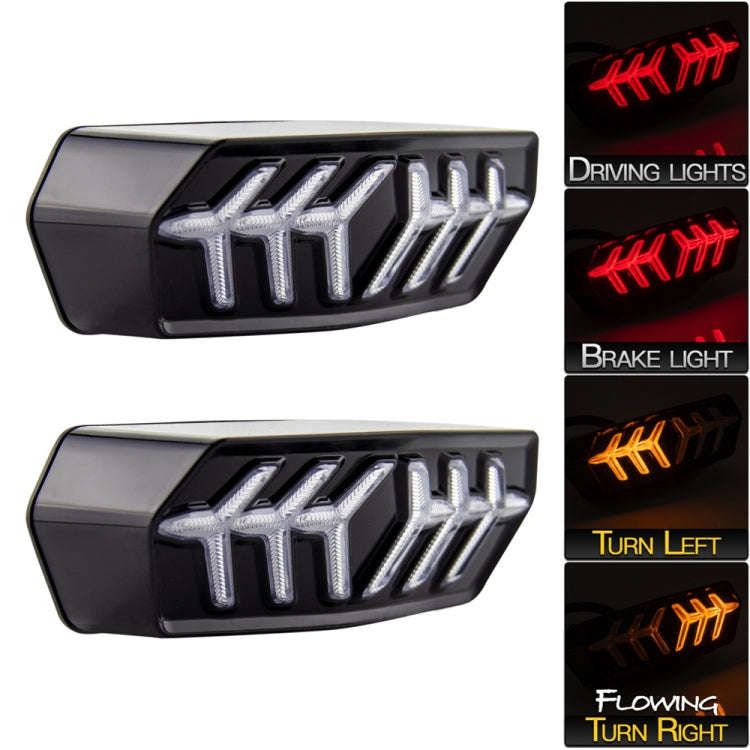 2 PCS KC670 Motorcycle Integrated Flashing Turn Signal Brake Tail Light for Honda MSX125 CBR650F ...