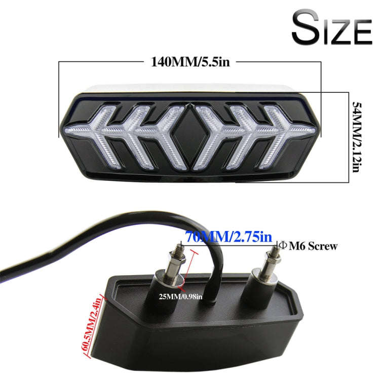 2 PCS KC670 Motorcycle Integrated Flashing Turn Signal Brake Tail Light for Honda MSX125 CBR650F ...