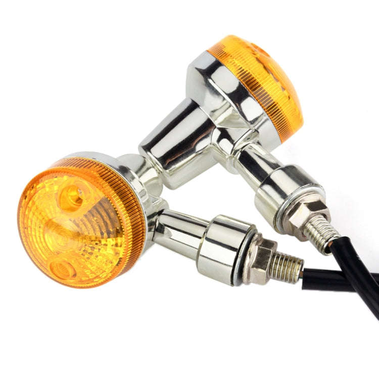 2 PCS PE-ZS101 Motorcycle Turn Signal Light (Silver)