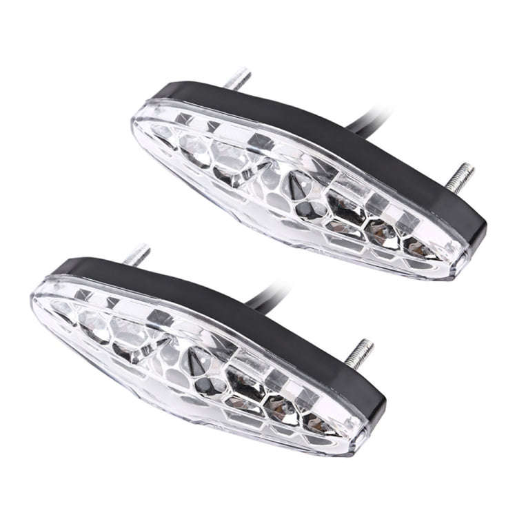 2 PCS KC-WD-NEW-3X Motorcycle LED Brake Light Running Lamp (Transparent)
