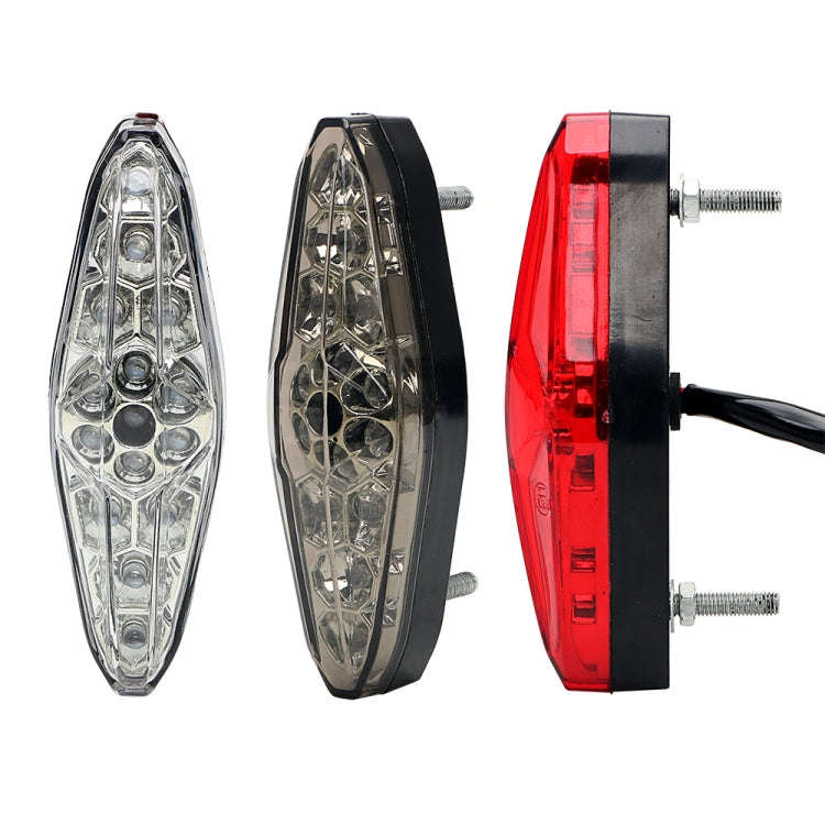 2 PCS KC-WD-NEW-3X Motorcycle LED Brake Light Running Lamp (Transparent)