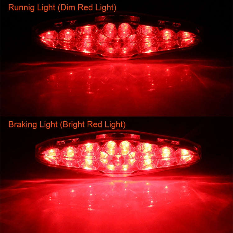 2 PCS KC-WD-NEW-3X Motorcycle LED Brake Light Running Lamp (Red)