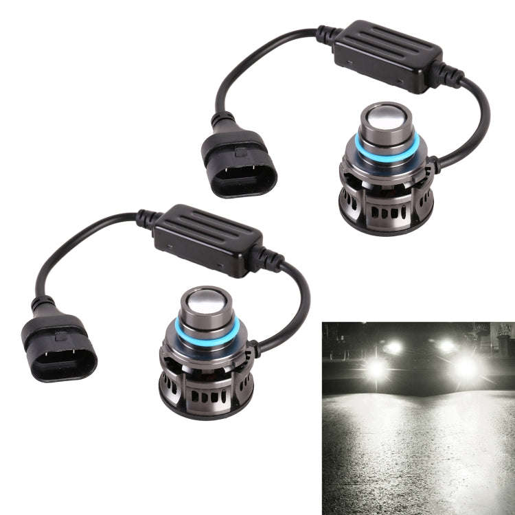 1 Pair 9006 27W / DC12V Car Aluminum Alloy Flashing LED Headlight (White Light)