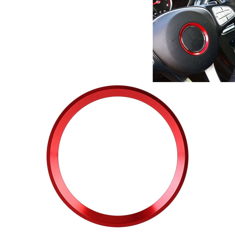 Car Steering Wheel Decorative Ring Cover for Mercedes-Benz,Inner Diameter: 5.6cm (Red)