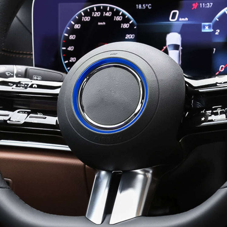 Car Steering Wheel Decorative Ring Cover for Mercedes-Benz,Inner Diameter: 7.2cm (Blue)