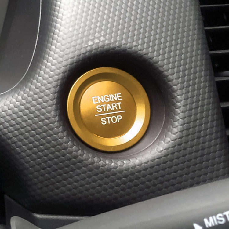 Car Engine Start Key Push Button Ring Trim Sticker for Honda(Gold)