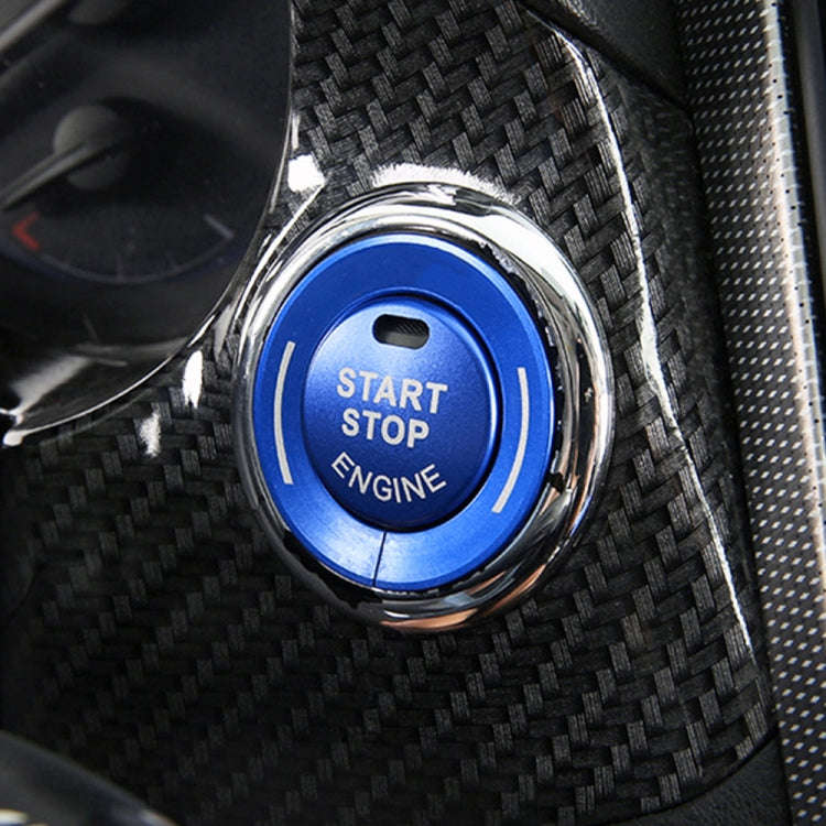 Car Engine Start Key Push Button Ring Trim Sticker for Infiniti (Blue)